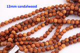 Natural Golden Sandalwood !Strong Scent! Smooth Round Beads 6mm 8mm 10mm 12mm 15.5" Strand Very Flagrant!