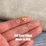 Taylor 13 Heart Hands Love Connectors - 14Kt Gold Filled or Sterling Silver- Connectors - Bracelet or Necklace Permanent Jewelry Supply