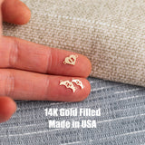 Taylor 13 Heart Hands Love Connectors - 14Kt Gold Filled or Sterling Silver- Connectors - Bracelet or Necklace Permanent Jewelry Supply