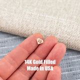 Taylor 13 Heart Connectors - 14Kt Gold Filled or Sterling Silver- Connectors - Bracelet or Necklace Permanent Jewelry Supply