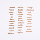 14K Gold Filled Words Connectors Assortment Family Mom Dad Legend Bestie Believe Let them Queen Teacher Love Boss Permanent Jewelry Supply