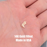 Fancy Cowgirl Cowboy Boots Connector - 14Kt Gold Filled or Sterling Silver- Boots Connectors - Bracelet or Necklace Permanent Jewelry Supply