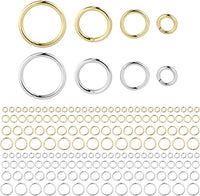 Gold Plated Silver White Gold PVD ION Plated Jump Rings - Brass 3mm 4mm 5mm 6mm 7mm 8mm 22 gauge 100 pcs per order