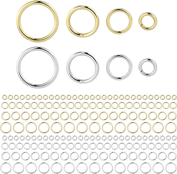 Gold Plated Silver White Gold PVD ION Plated Jump Rings - Brass 3mm 4mm 5mm 6mm 7mm 8mm 22 gauge 100 pcs per order