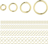 Gold Plated Silver White Gold PVD ION Plated Jump Rings - Brass 3mm 4mm 5mm 6mm 7mm 8mm 22 gauge 100 pcs per order