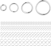 Gold Plated Silver White Gold PVD ION Plated Jump Rings - Brass 3mm 4mm 5mm 6mm 7mm 8mm 22 gauge 100 pcs per order