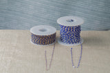 Sapphire Navy Blue- 1.5mm Gold-filled Or Sterling Silver Multi Enamel Chain by the foot or 50 feet-- Permanent Jewelry Chain-