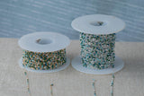 Lighter Blue Umbre- 1.5mm Gold-filled Or Sterling Silver Multi Color Enamel Chain by the foot or 50 feet-- Permanent Jewelry Chain