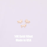 Bulldog French Bull Dog Pitbull Connector - 14Kt Gold Filled Sterling Silver - Animal Charms - Permanent Jewelry Supply