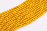Mustard Yellow Jade Beads Roundel 8mm - Full Strand 15.5 inch Strand AAA Quality Smooth