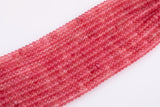 Strawberry Jade Beads Roundel 8mm - Full Strand 15.5 inch Strand AAA Quality Smooth