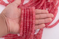Strawberry Jade Beads Roundel 8mm - Full Strand 15.5 inch Strand AAA Quality Smooth