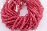 Strawberry Jade Beads Roundel 8mm - Full Strand 15.5 inch Strand AAA Quality Smooth