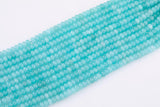 Aquamarine Blue Jade Beads Roundel 8mm - Full Strand 15.5 inch Strand AAA Quality Smooth