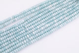 Aquamarine Light Blue Jade Beads Roundel 8mm - Full Strand 15.5 inch Strand AAA Quality Smooth