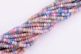 Multicolor Pastel Jade Beads Roundel 8mm - Full Strand 15.5 inch Strand AAA Quality Smooth