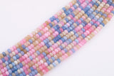 Multicolor Pastel Jade Beads Roundel 8mm - Full Strand 15.5 inch Strand AAA Quality Smooth