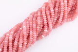Rose Quartz Light Pink Jade Beads Roundel 8mm - Full Strand 15.5 inch Strand AAA Quality Smooth