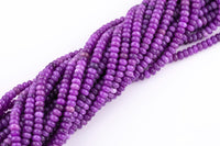 Amethyst Purple Jade Beads Roundel 8mm - Full Strand 15.5 inch Strand AAA Quality Smooth