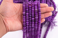 Amethyst Purple Jade Beads Roundel 8mm - Full Strand 15.5 inch Strand AAA Quality Smooth