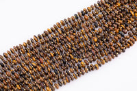 Natural Tiger's Eye Roundel Nugget Beads - about 8-10mm wide - Full Strand 15.5 inch Strand AAA Quality Smooth