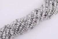 Natural Tourmalinated Quartz Roundel Nugget Beads - about 8mm wide - Full Strand 15.5 inch Strand AAA Quality Smooth