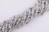 Natural Tourmalinated Quartz Roundel Nugget Beads - about 8mm wide - Full Strand 15.5 inch Strand AAA Quality Smooth