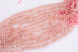 Natural Rose Quartz Roundel Nugget Beads - about 9-12mm wide - Full Strand 15.5 inch Strand AAA Quality Smooth