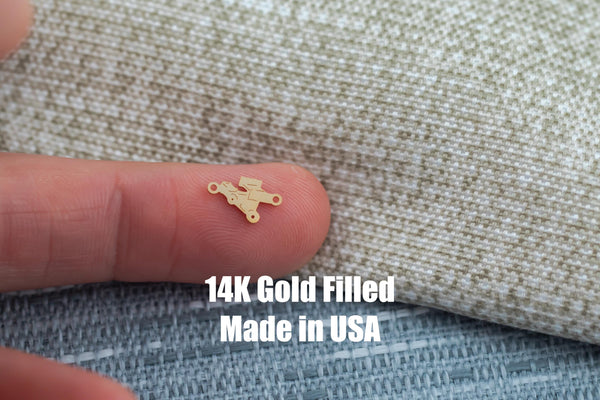 Sprint Car Connector - 14Kt Gold Filled Sterling Silver- Car Vintage, late Model Connectors - Bracelet or Necklace Permanent Jewelry Supply