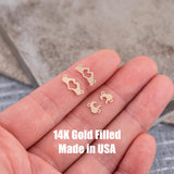 Heart Hands Love Connectors - 14Kt Gold Filled or Sterling Silver- Connectors - Bracelet or Necklace Permanent Jewelry Supply