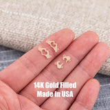 Heart Hands Love Connectors - 14Kt Gold Filled or Sterling Silver- Connectors - Bracelet or Necklace Permanent Jewelry Supply