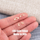 Heart Hands Love Connectors - 14Kt Gold Filled or Sterling Silver- Connectors - Bracelet or Necklace Permanent Jewelry Supply