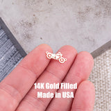 Motorcycle Connector - Permanent Jewelry Connectors - 14kt gold filled or Sterling Silver - Made in the USA