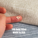Taylor 13 Heart Hands Love Connectors - 14Kt Gold Filled or Sterling Silver- Connectors - Bracelet or Necklace Permanent Jewelry Supply