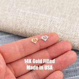 Taylor 13 Heart Connectors - 14Kt Gold Filled or Sterling Silver- Connectors - Bracelet or Necklace Permanent Jewelry Supply