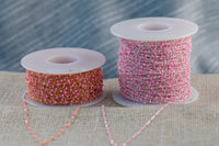 Gold Filled Enamel Chain Birthstone Colors - 1.5mm Chain - 14/20 or Sterling Silver Enamel Chains - By the Foot