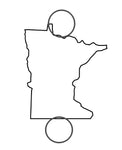 Minnesota State Connector for Permanent Jewelry - 14kt gold filled or Sterling Silver - Made in the USA - Permanent Jewelry Connectors Charm