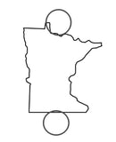 Minnesota State Connector for Permanent Jewelry - 14kt gold filled or Sterling Silver - Made in the USA - Permanent Jewelry Connectors Charm