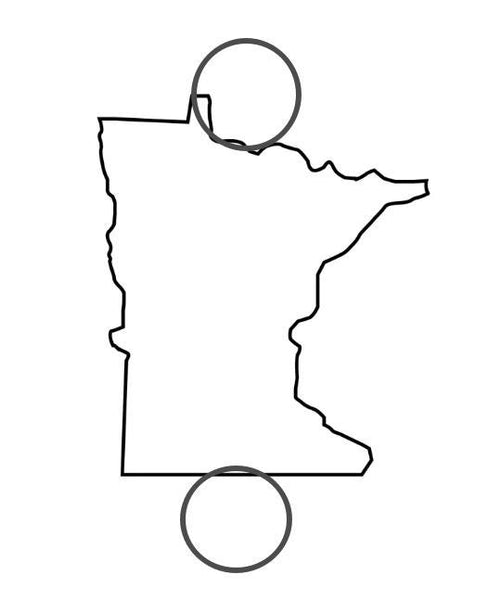 Minnesota State Connector for Permanent Jewelry - 14kt gold filled or Sterling Silver - Made in the USA - Permanent Jewelry Connectors Charm