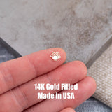 Tiny Owl Connector for Permanent Jewelry - 14Kt Gold Filled Sterling Silver - Permanent Jewelry Supply - Permanent Jewelry Connector Charms