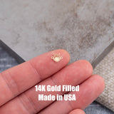 Tiny Owl Connector for Permanent Jewelry - 14Kt Gold Filled Sterling Silver - Permanent Jewelry Supply - Permanent Jewelry Connector Charms