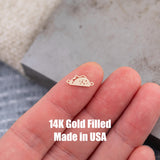 Taco Connector for Permanent Jewelry - 14Kt Gold Filled Sterling Silver - Permanent Jewelry Supply - Permanent Jewelry Connector Charms
