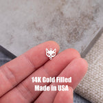 Witch's Cat Kitty Connector Halloween Connectors - Permanent Jewelry Connectors - 14kt gold filled or Sterling Silver - Made in the USA