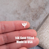 Skeleton Bat Connector Halloween Connectors - Permanent Jewelry Connectors - 14kt gold filled or Sterling Silver - Made in the USA