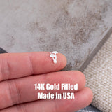 Double Mushroom Connector Connectors - Permanent Jewelry Connectors - 14kt gold filled or Sterling Silver - Made in the USA