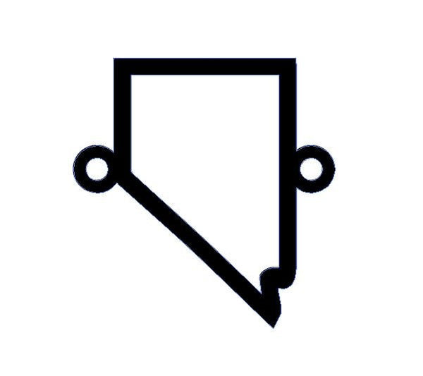 Nevada Outline State Connector Permanent Jewelry Connector - 14kt gold filled or Sterling Silver - Made in the USA Permanent Jewelry Charm