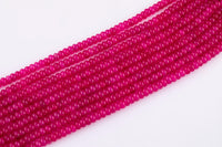 Magenta Pink Purple Jade Beads Roundel 8mm - Full Strand 15.5 inch Strand AAA Quality Smooth