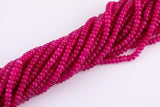 Magenta Pink Purple Jade Beads Roundel 8mm - Full Strand 15.5 inch Strand AAA Quality Smooth