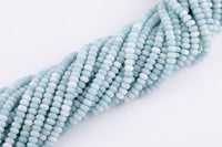 Aquamarine Light Blue Jade Beads Roundel 8mm - Full Strand 15.5 inch Strand AAA Quality Smooth