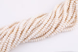 Bone White Jade Beads Roundel 8mm - Full Strand 15.5 inch Strand AAA Quality Smooth